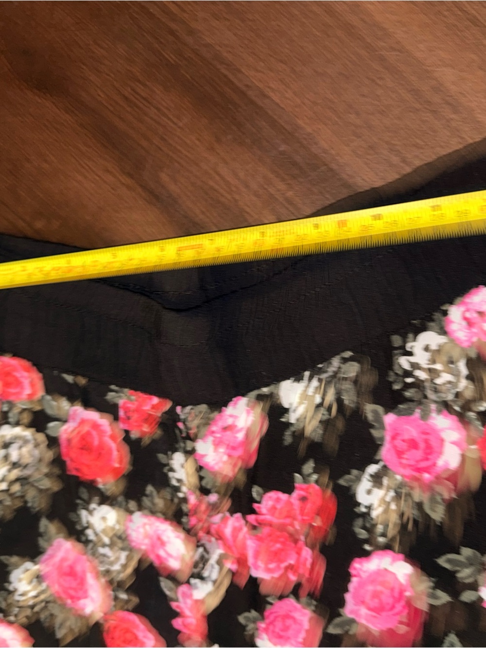 Y2K Black Pink Floral Wide Leg Lounge Pants One Size - Picture 6 of 9